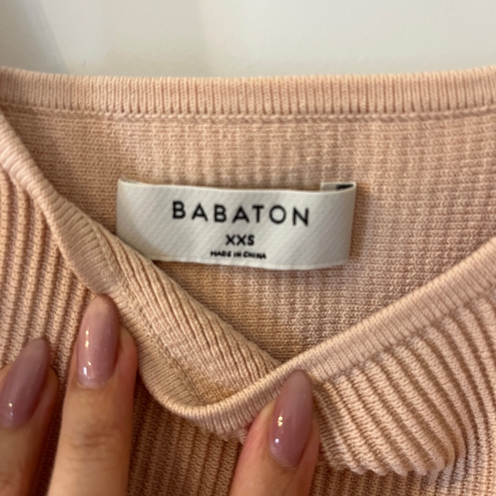 Babaton Beige Ribbed Tank Top - Picture 5 of 6